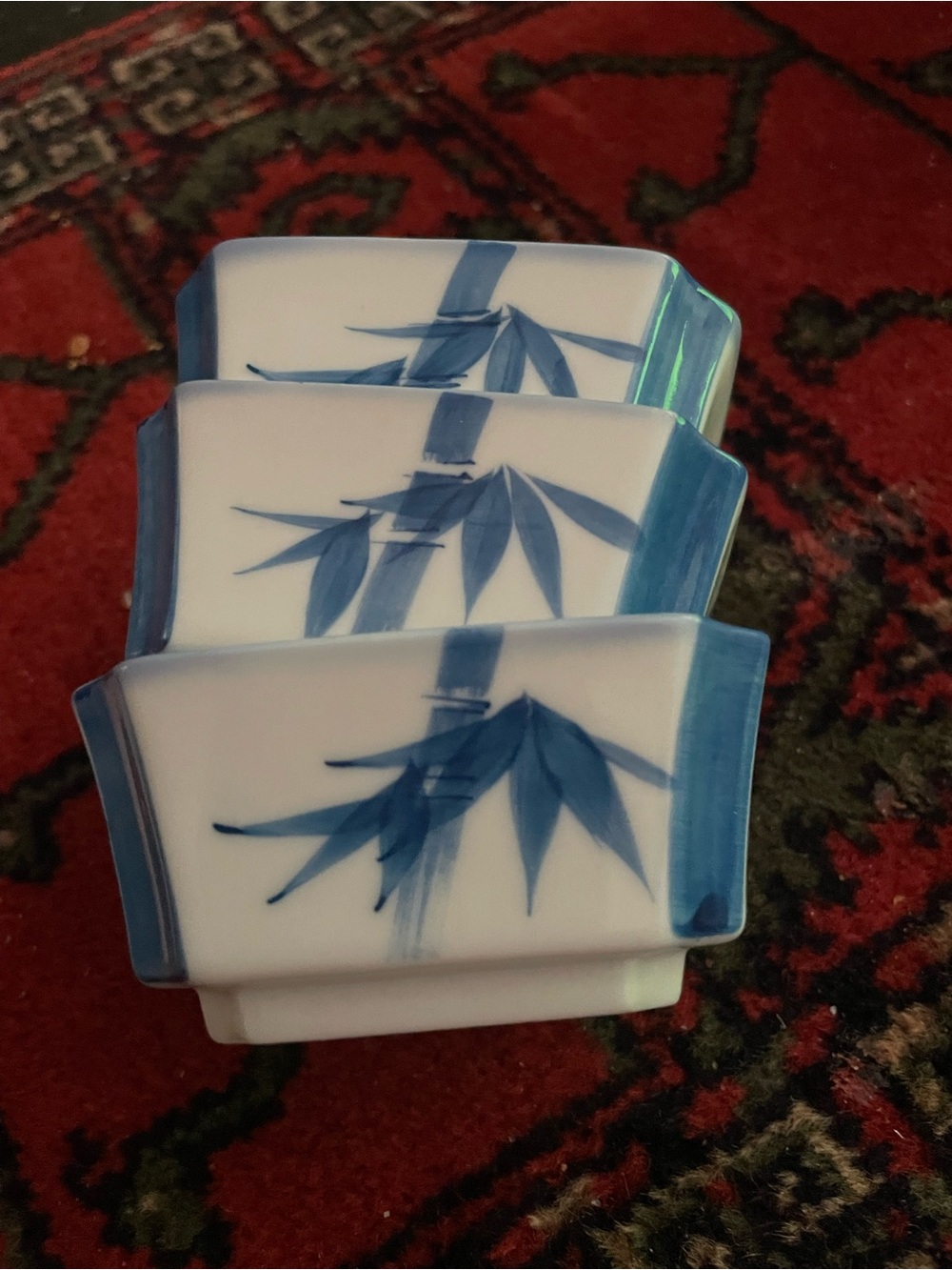 Three Square Small Arita Japanese bowl